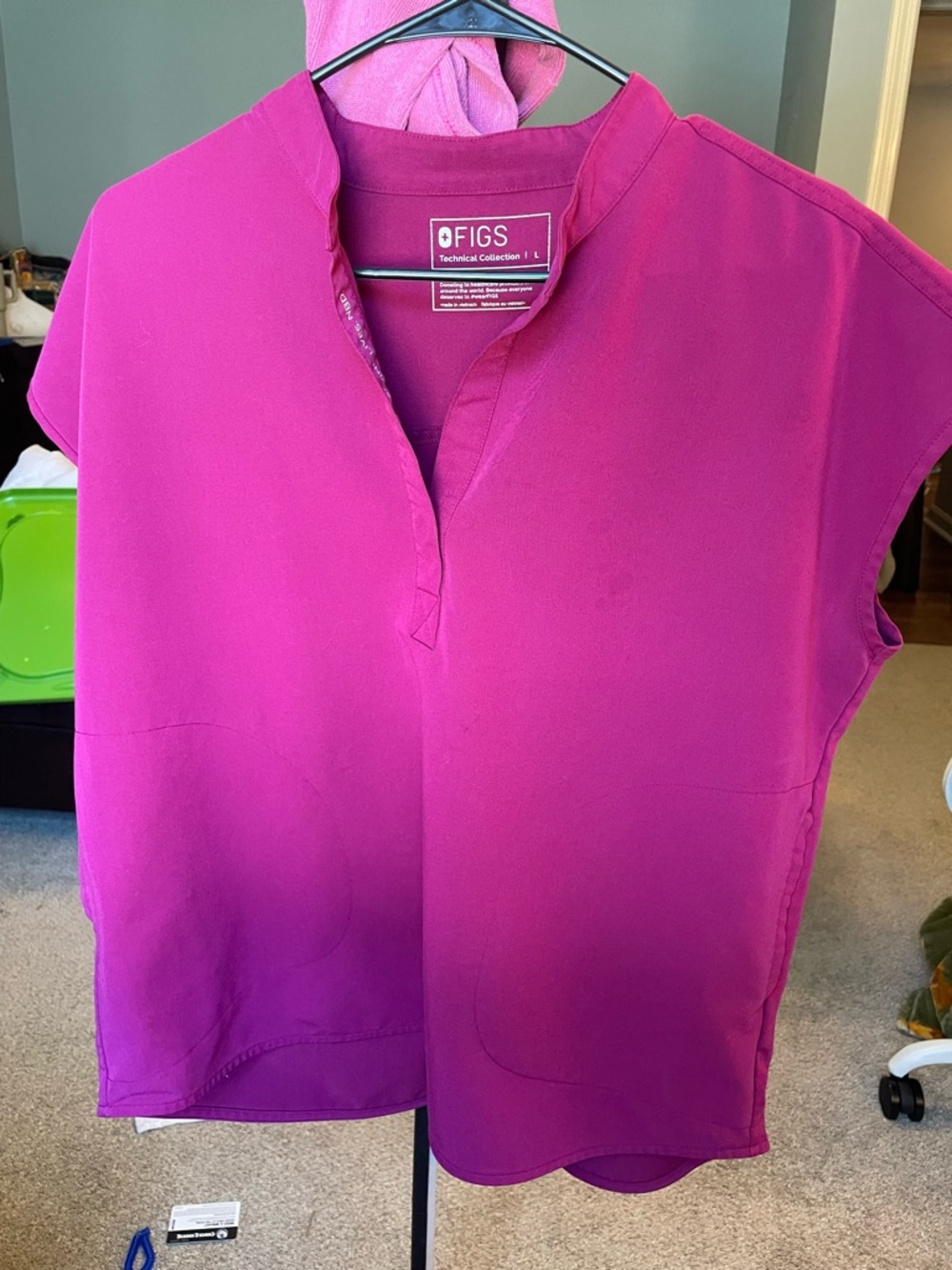FIGS Dark Magenta Rafaela Scrub Top